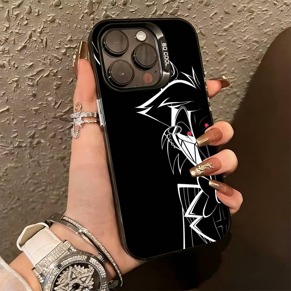 H-Hotel Alasto Hazbin -PC Phone Case For iPhone 17,16,15,14,13,12,11 Plus,Pro Max,XS,Colorful Silver Phone case Funda Cover