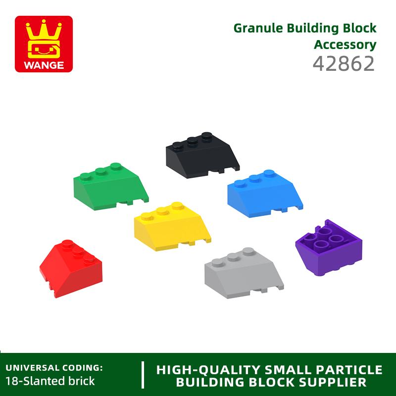 53Pcs/lot 42862 Wedge 3 x 3 Sloped Left Accessories Works With featuring Brick DO IT YOURSELF Children's Toy Assembly Parts