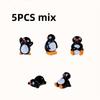 Fünf Mini-Pinguin-Figuren, entzückende Harzdekorationen, perfekt für einen Märchengarten, ideal für Weihnachts- und Osterdekoration