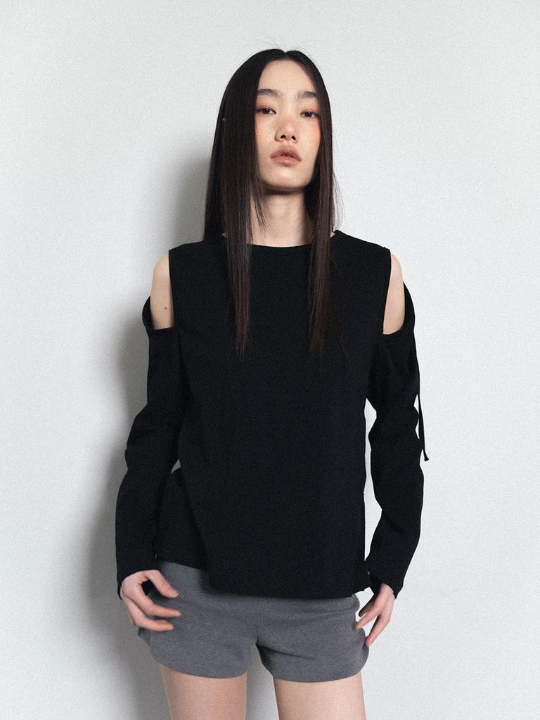 Visus Fold Over Shorts_Charcoal