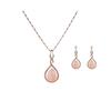 2 Sets Wedding Jewellery For Women Bridal Earring Necklace Droplet