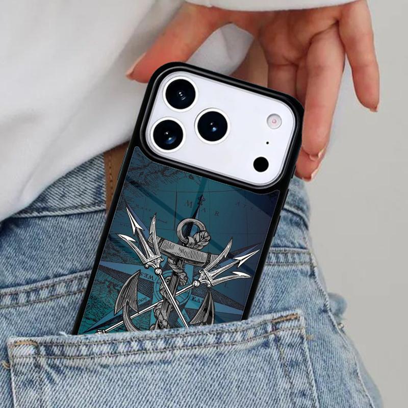 Compass Phone Case for iPhone 16e 15 14 13 12 17 Pro Max Plus Air 17pro Cover Coque