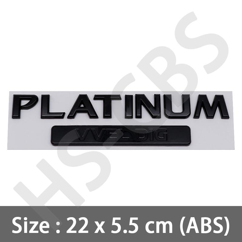 ABS PLATINUM VVEL DIG Emblem Car Rear Trunk Letter Badge Stickers for Patrol Tailgate Car Styling Exterior Accessories