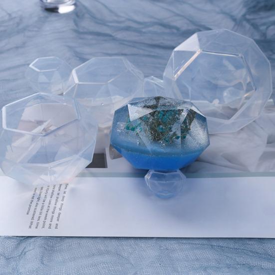 Diamond Shape Mold 3D DIY Silicone Resin Epoxy Rhinestone Mould for Home