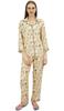 Bimba Peach Shirt With Elastic Waist Pajama Pant 2 Pcs Printe Night Wear