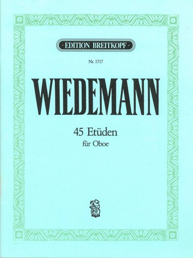45 этюдов для гобоя Метод Breitkopf Press Wiedemann (Книга для гобоя),