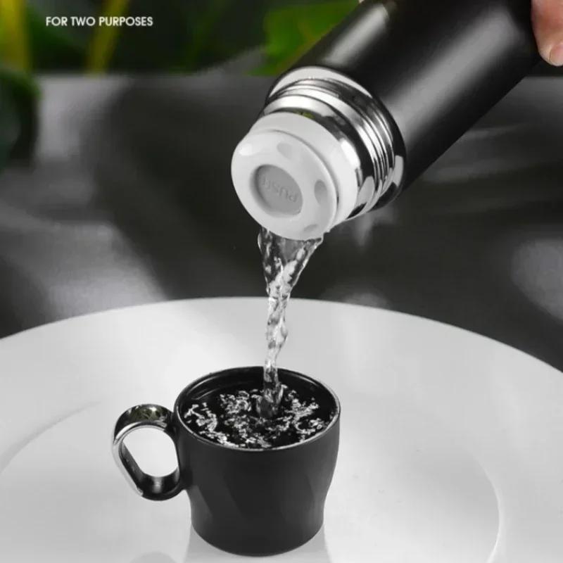 500ML Stainless Steel Thermos Cup Hot Coffee Vacuum Thermal Water Bottle Portable High-capacity Household Office Travel Tea Cups