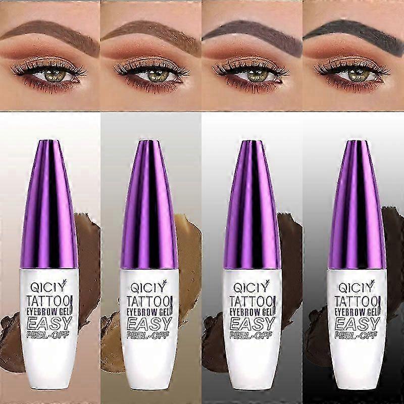 Easy Peel Off Eyebrow Gel, Tattoo Eyebrow Gel Easy Peel Off, Tinted Eye Brow, Professional Eye Brow Tint, Waterproof Sweatproof