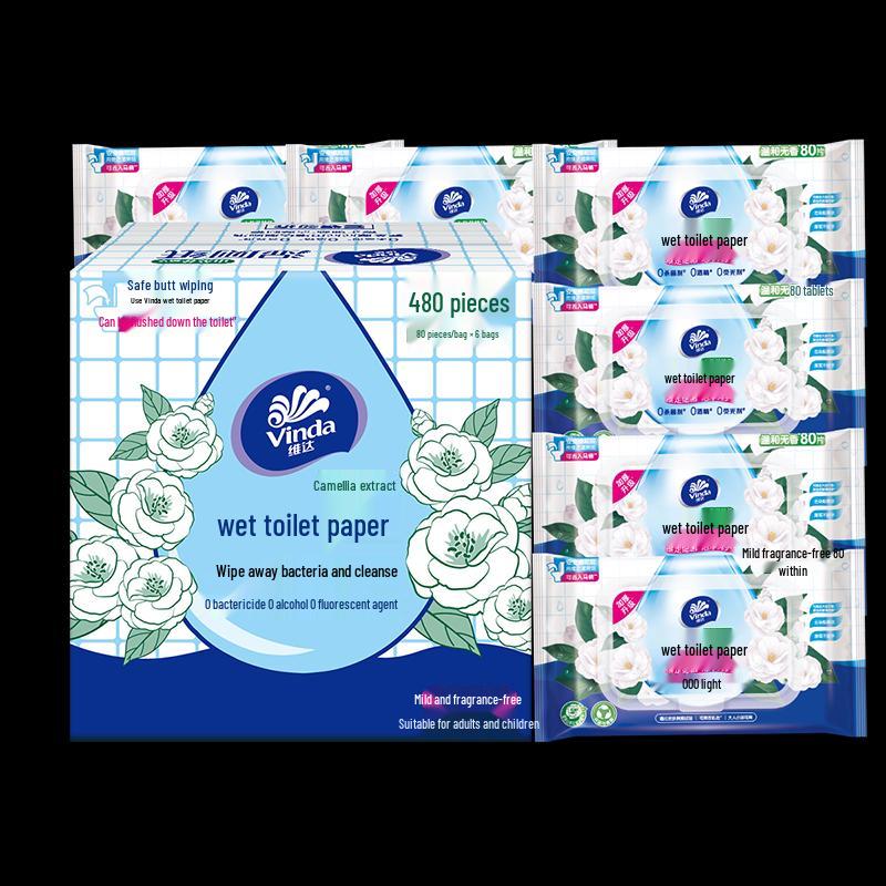Vinda Camellia Scented Flushable Wet Wipes