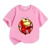 Kids Boys Girls 100% Cotton Crew Neck Short Sleeve T-Shirt,