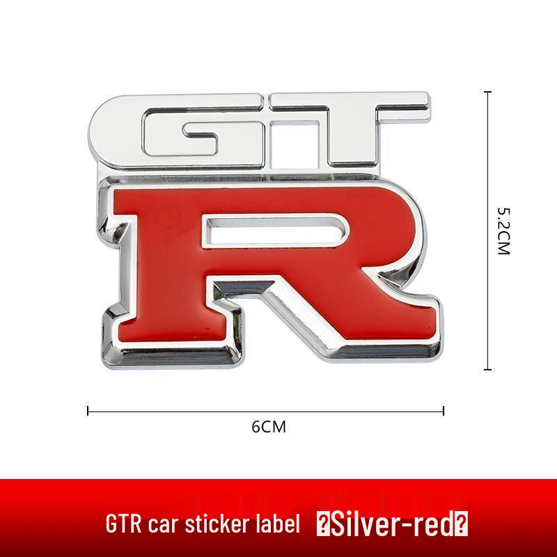 3D Metal GTR Car Trunk and Tail Emblem Sticker for Customization