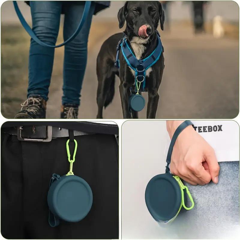Silicone Dog Treat Pouch Bag,Portable and Waterproof ,Ideal for Dog and Cat Snacks On Walks,Pocket Size,Easy To Clean,Odorless,Zipper Design