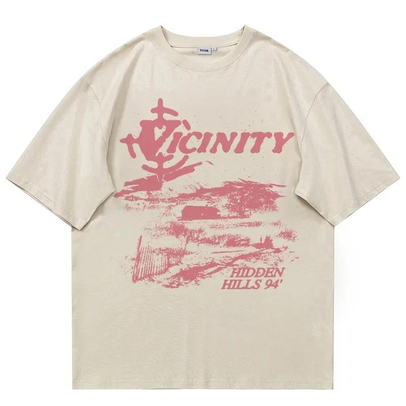Women Men T-Shirts OversizedKorean Fashion Vintage Graphic Y2k Tops Streetwear Short Sleeve Tees Harajuku Aesthetic Clothing