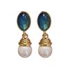S925 Sterling Silver French Retro Pearl Stud Earrings - Vintage Style, Light Luxury, Versatile Oval Earrings for Women