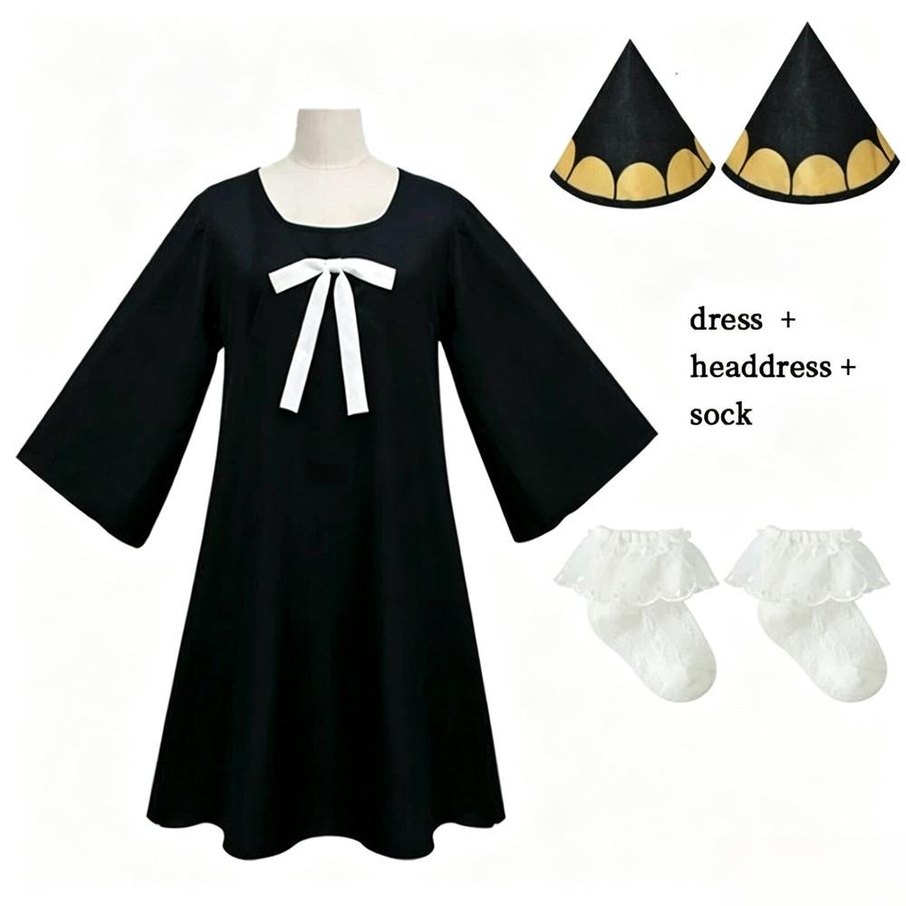 Anime Yor Forger Cosplay Costume Anya Dress Uniform Halloween Family Christmas Clothes Masquerade Party Roleplaying Wig