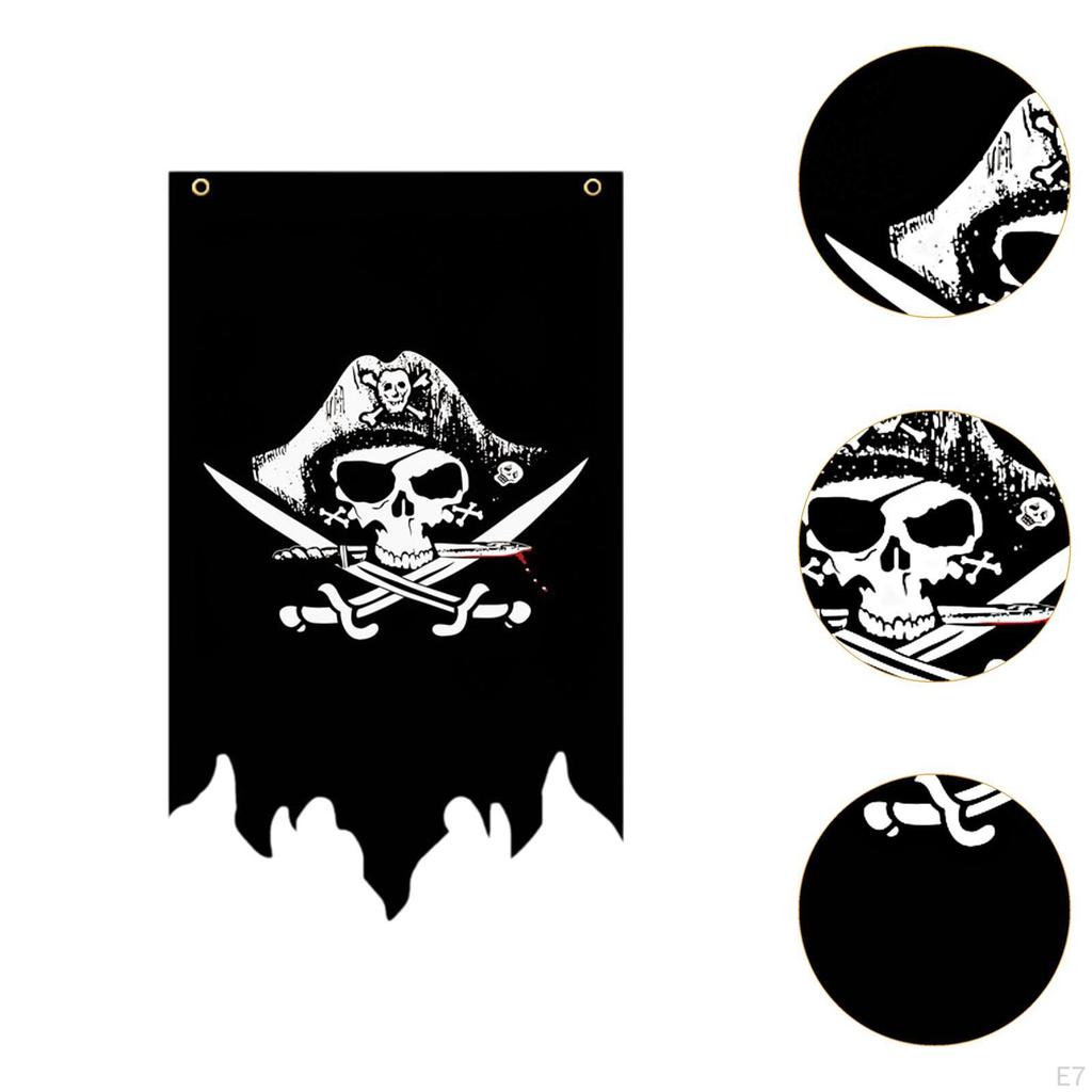 Crossbone Flag for Halloween Themed Party Indoor Outdoor Decoration