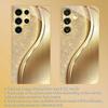 Minimally textured gold plated glass phone case suitable for Samsung Galaxy S26 S25 S24 S23 S22 S21 S20FE/Ultra/Plus5G anti drop