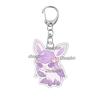 Anime Cartoon Umbreon Eevee Espeon Acrylic Keychain Key Chain Ring Backpack Charm Accessories Homemade Pendant Gift for Friends