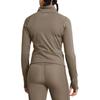 Under Armour Solid Color Casual Slim Fit Stand Collar Long Sleeve Jacket Women jackets Brown 1379157-200