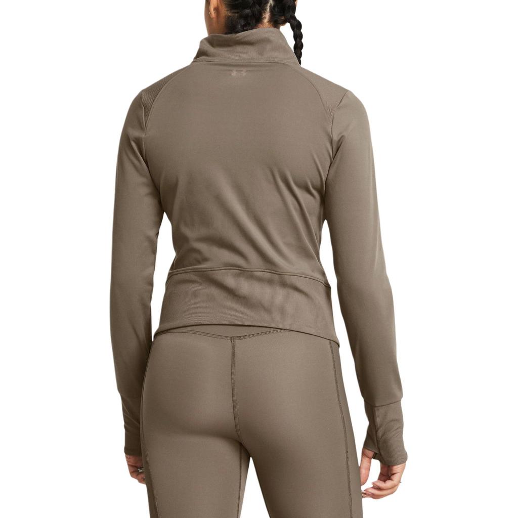 Under Armour Solid Color Casual Slim Fit Stand Collar Long Sleeve Jacket Women jackets Brown 1379157-200
