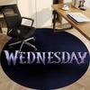 1PC Wednesday Addams Office Round Rug Perfect for Office Non-Slip Backing, Decorative Floor Mat yy250916040
