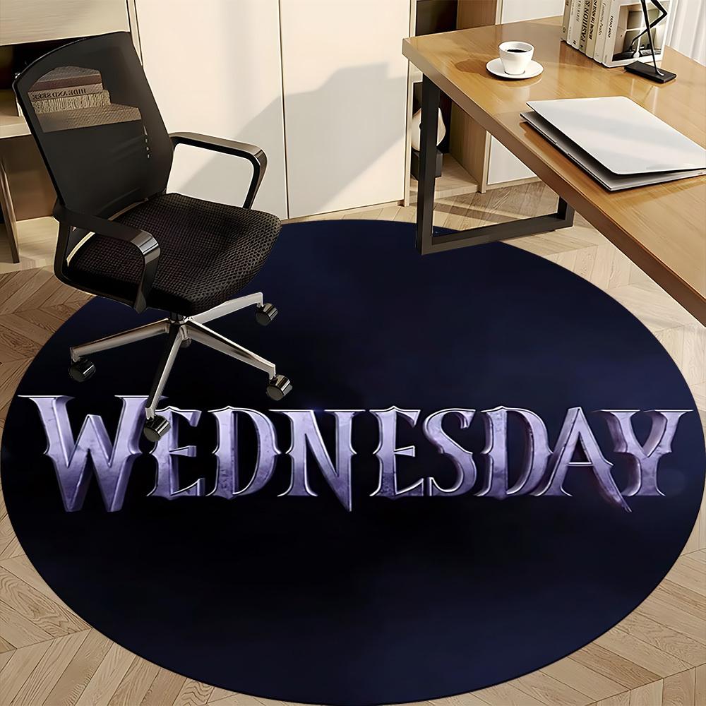 1PC Wednesday Addams Office Round Rug Perfect for Office Non-Slip Backing, Decorative Floor Mat yy250916040