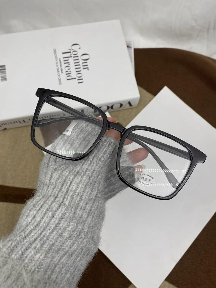 Unisex Übergroße Quadratische Brille mit Dickem Rahmen – 16cm, Geeignet für Gläser oder Myopie-Brillen