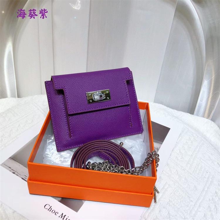 Women's short palm pattern cowhide shoulder crossbody simple new change bag fanny pack wallet card bag integrated bag