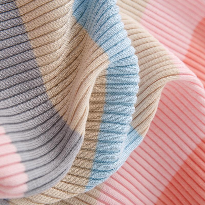 Summer Women Elegant Sleeveless Striped Knitted Sweater Slim Bodycon Sheath Pullover Dresses