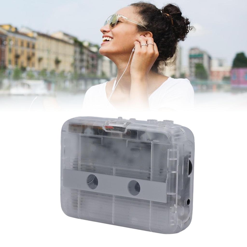Bluetooth Cassette Portable Tape with USB or AA Vintage Audio Cassette Player with Headphones Player, Player/Recorder Auto-Reverse, Powered, 3.5mm