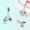 Copper Authentic Color Oil Painting Board Crayons Bead Charms Compatible With Bracelets Charm Bead Charms Women Jewellery Making Diy Accessory