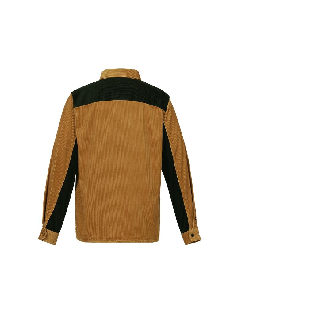Converse Colorblock Corduroy Shirt Asia Sizing 'Brown Black' Men's 10023519-A01
