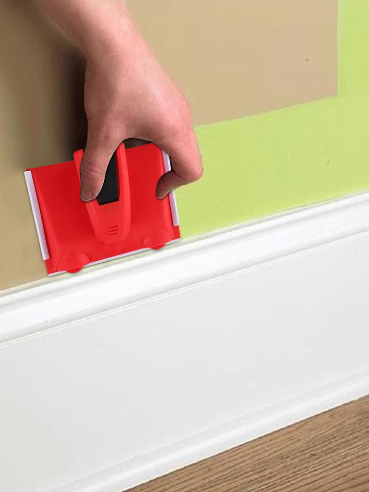 Edge Paint Brush 4pcs Corner Edge Painter Tool for Painting Wall Corner Brush with Trim and Touch-up Pad Paint Cutting Edge Tool
