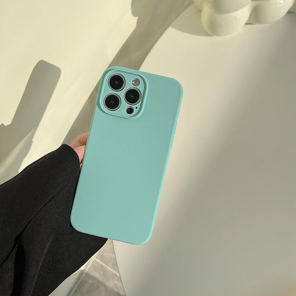 Liquid Silicone 14pro Max for Iphone14 Mobile Phone Case Apple 13 Solid Color 12/11 Premium 14plus