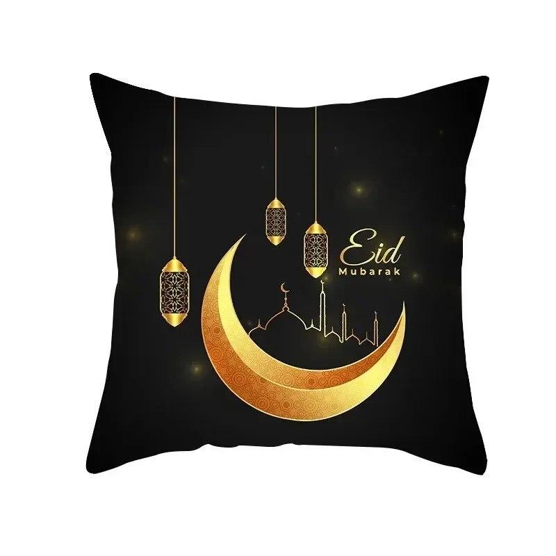 Eid Mubarak Decorative Cushion Cover Aid Ramadhan Decoration 2024 Islamic Muslim Decorative Ramadhan Eid Ramada Pillow Cover