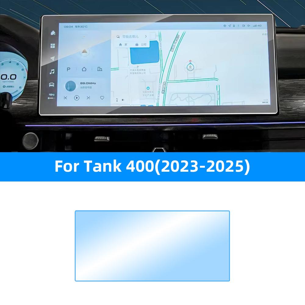 For Tank 400 -25 16.2 Inch Navigation and 12.3 Inch trument Screen Protector HD Tempered Glass Film