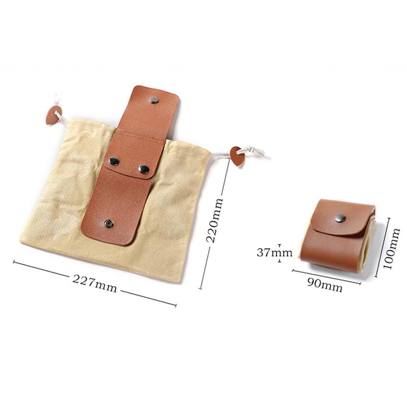 Portable Outdoor Foraging Bag,Fruit Picking Pouch,Collapsible,Berry Puch Storage,Leather Bushcraft Canvas Bag,Hiking and Camping