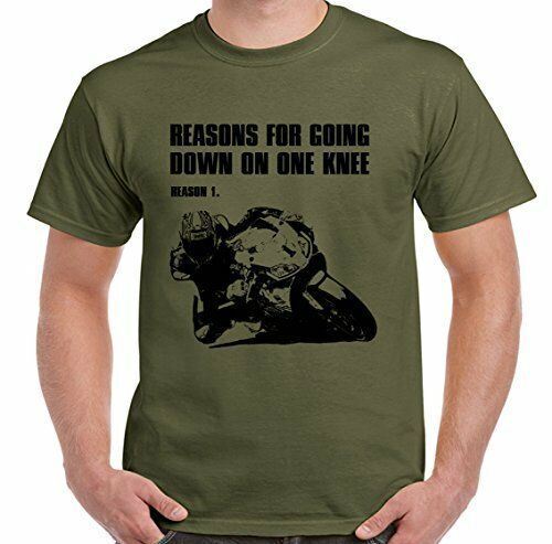 

Biker T-Shirt Mens Funny Motorbike Motorcycle Reasons For Going Down On One Knee 3XL