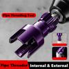 Pipe Threading Tool Hex Shank Pipes with Taps and Dies for Thread Cutting Integrated Internal & External Pipe Threading Tool