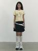 KIRSH Tiered Pleated Mini Skirt [Black]