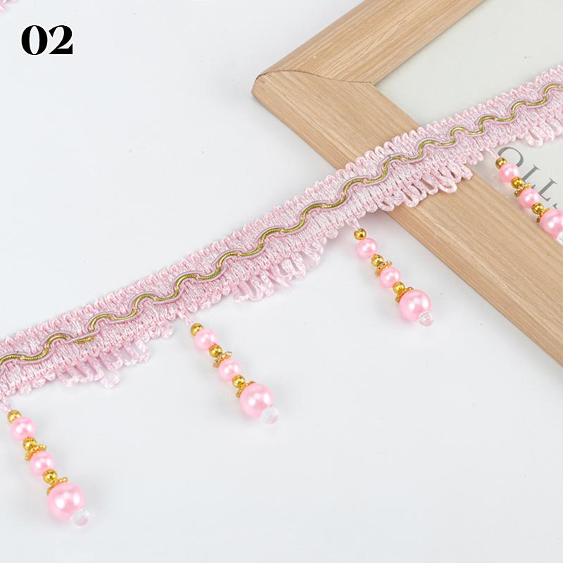 10 Meter Vorhangborten Perlenspitze Fransen DIY Vorhang Nähborte Quastelkante Heimvorhang Sofa Polsterdekor Zubehör