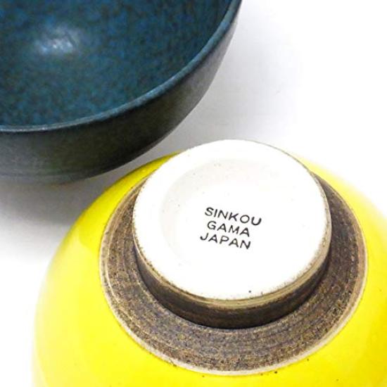 Casual Life Mino Ware Rice Bowl with Ichinen K131044 (Kakuni) Ring, White,