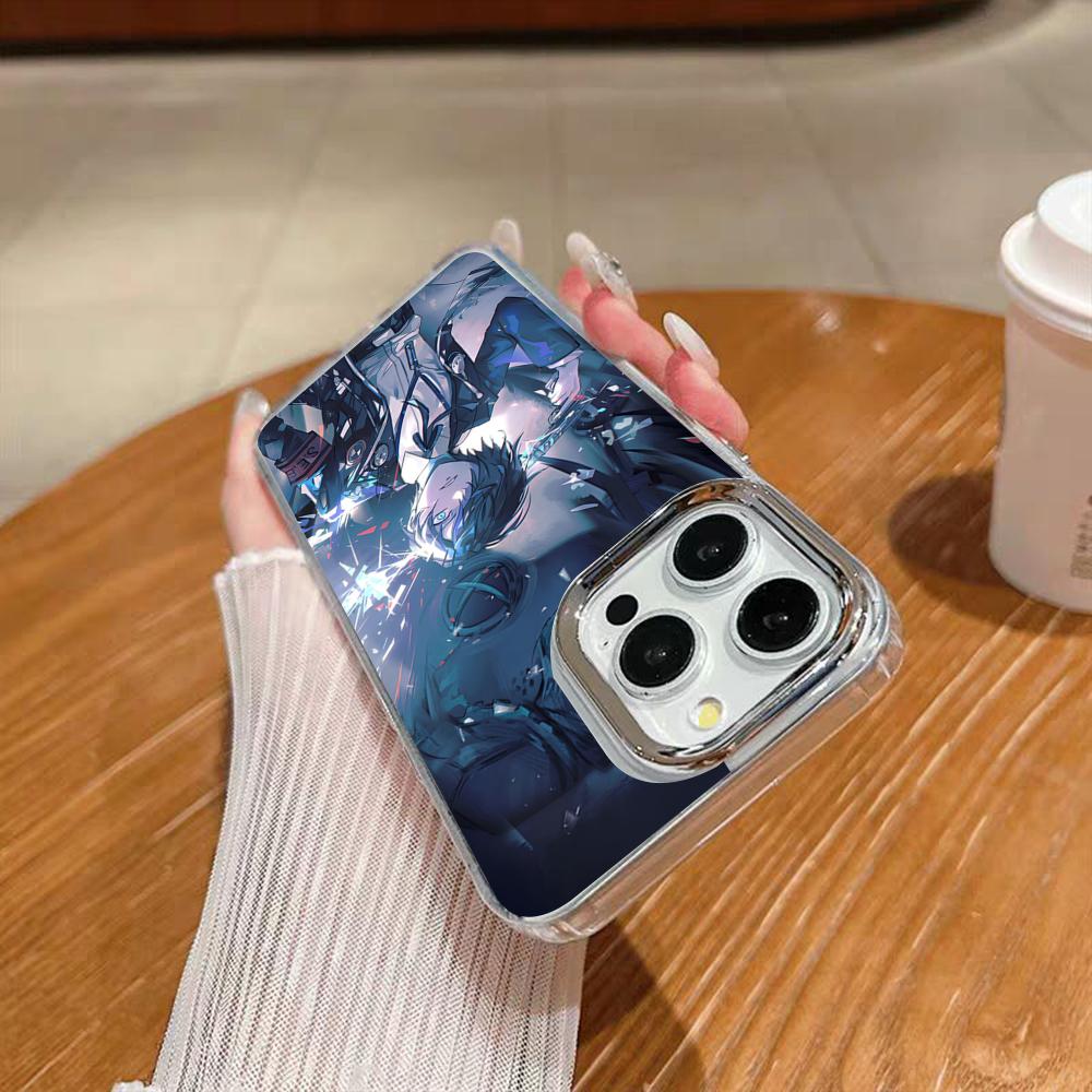 P-Personas Poster Phone Case For Iphone 17 16 15 14 13 12 11 Pro Max Xr Air Plus Silicone Cover Silver Hard Shell Cover