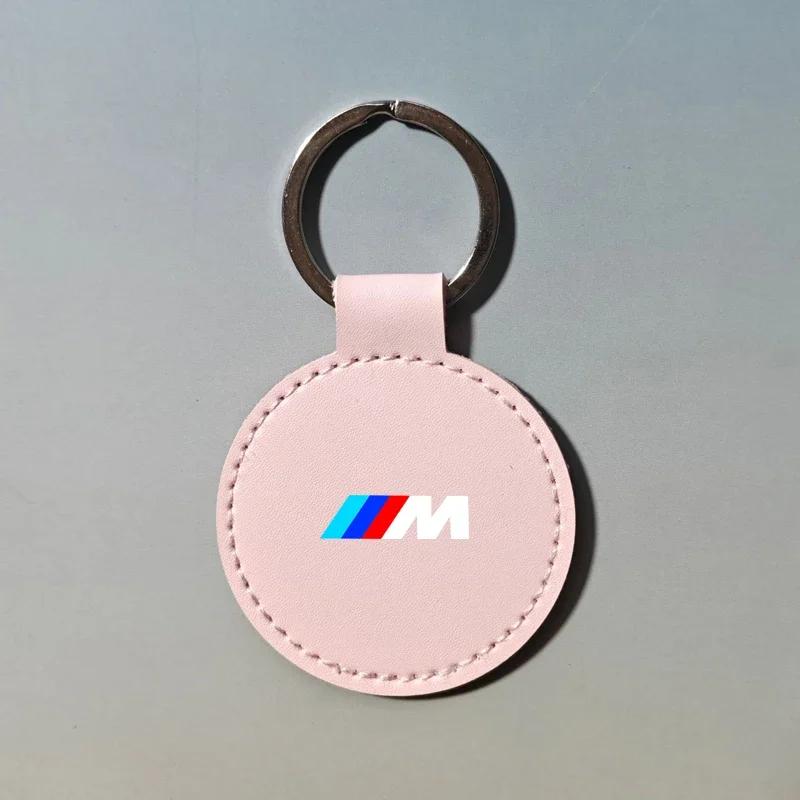 

2025 Leather Car Keychain Key Chain Rings for BMW X1 X3 X4 X5 E46 E90 F20 E60 E39 F10 M1 M2 M3 M5 M6 E87 M Power Keyring Acc 1pc
