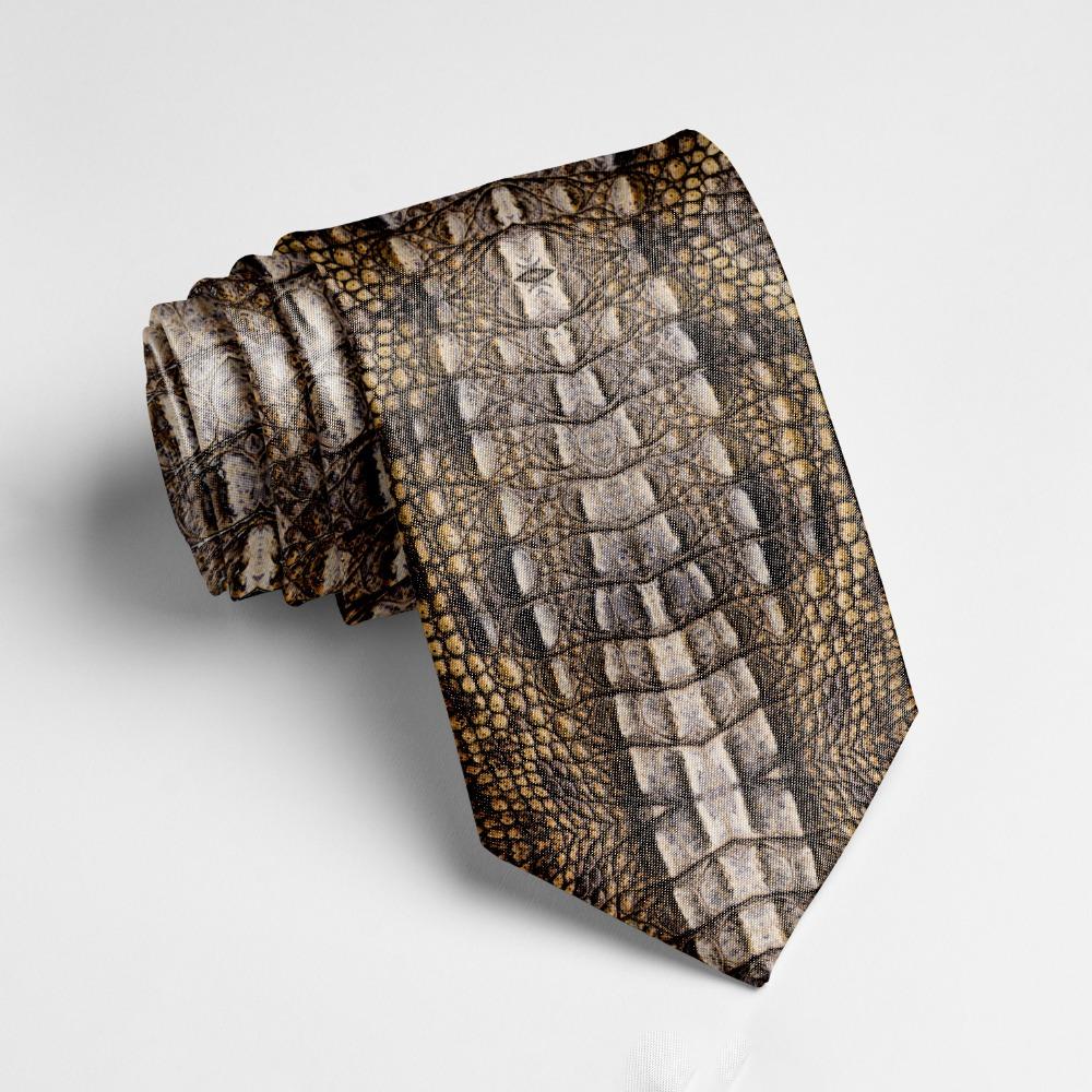 Casual Leopard Print Tie 8cm Wide Printed Serpentine Tie Polyester Slim Zebra Striped Tie