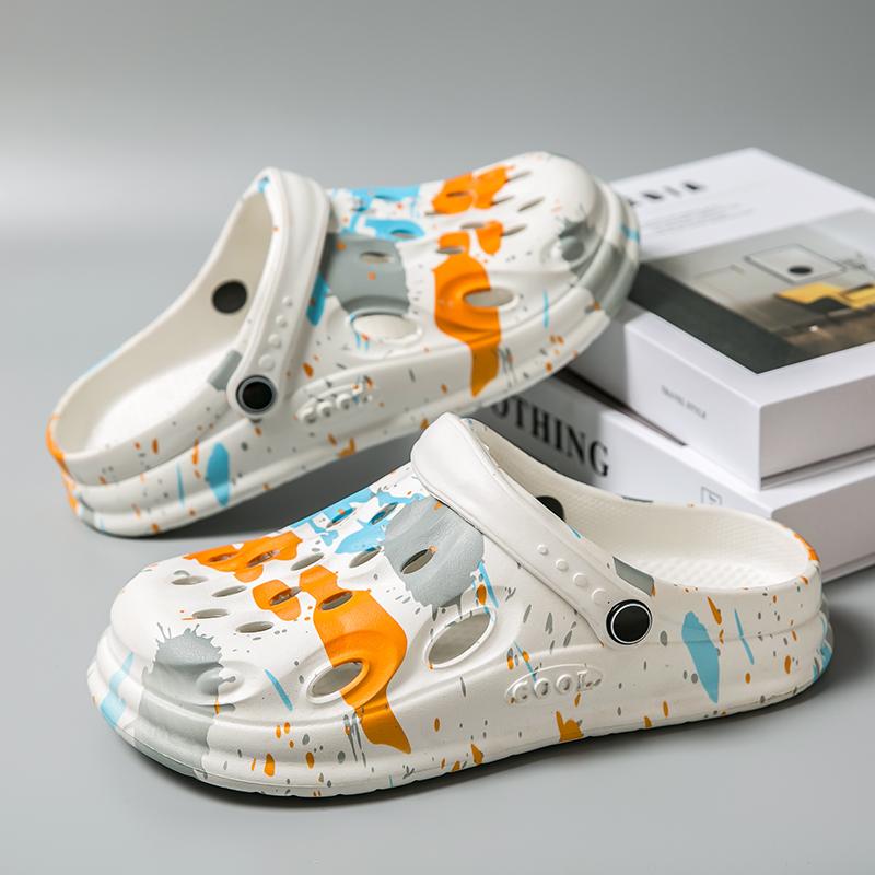 Croc Shoes, Summertime Fashion Forward Outside Athletic Beach Slide Shoes, Anti-Skid, Soft-Soled, Breathable Outside Sandal Shoes