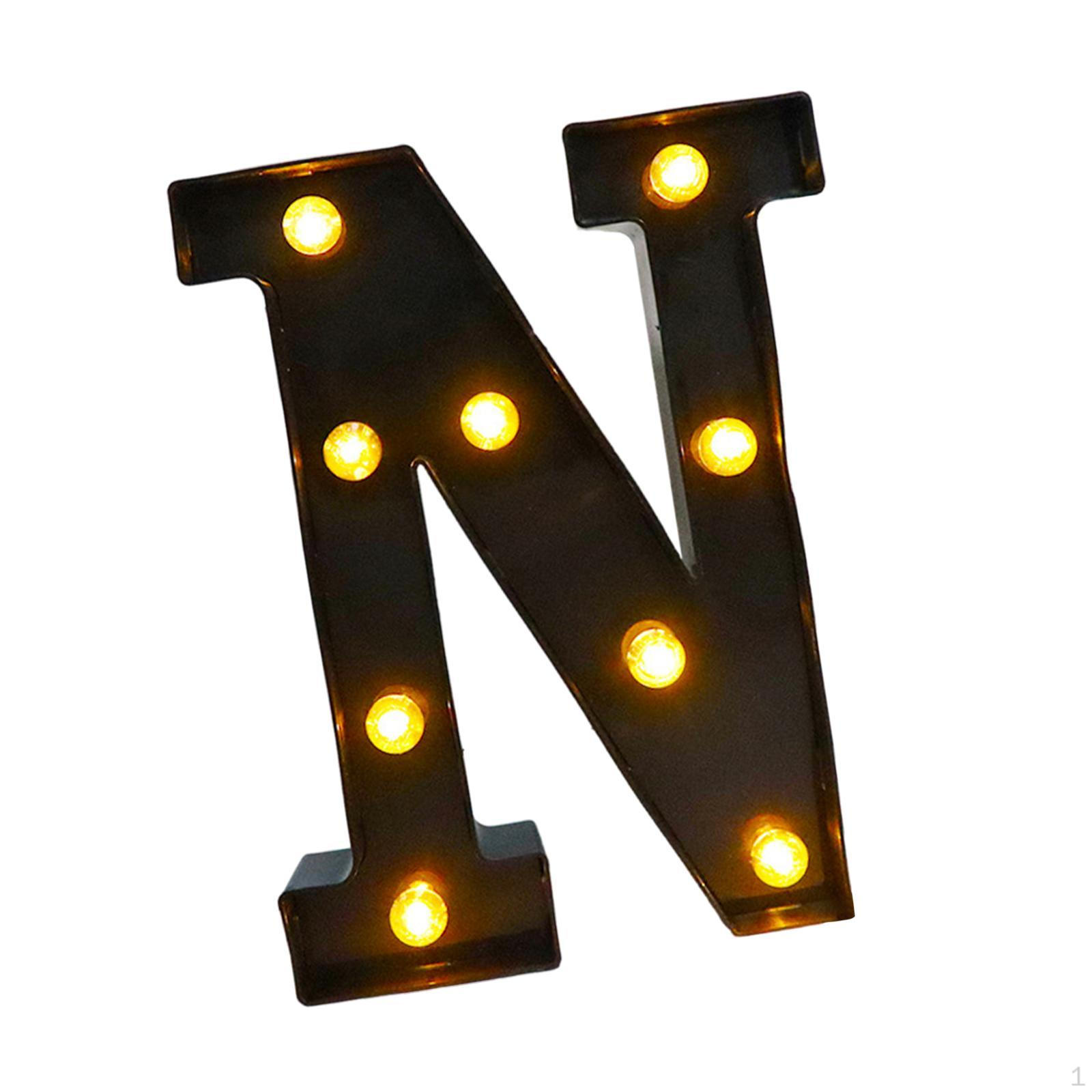 

8,58-дюймовый светодиодный светильник Marquee Letter для бара и спальни N 6.61x8.58x1.57inch