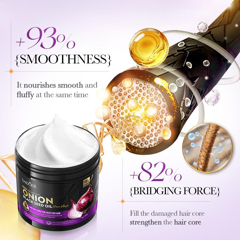 Haarmaske 500g Zwiebel Schwarzkümmelöl Aufhellende Haarmaske 500g