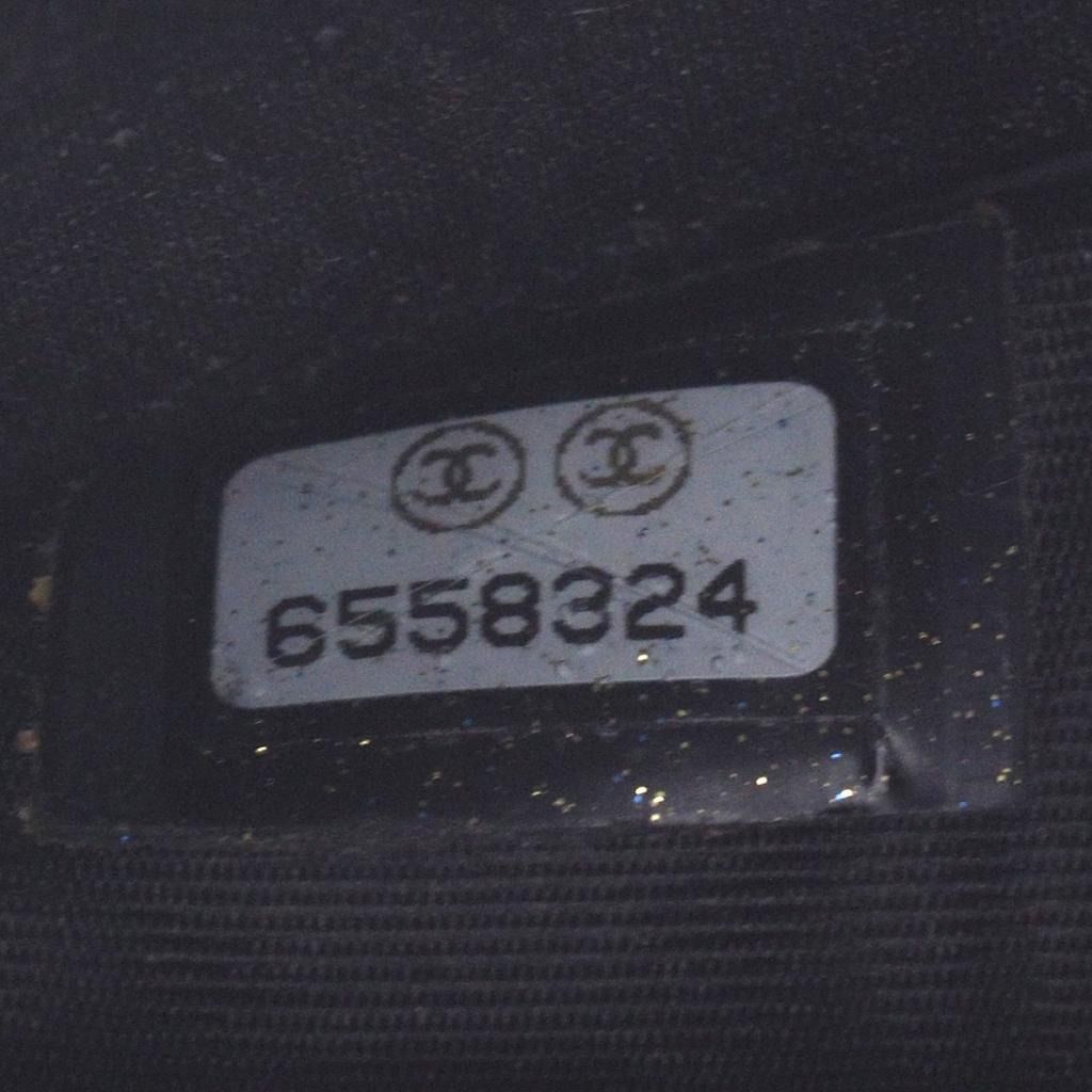 Chanel COCO Mark Purse A13498 Black Caviar Skin Women Used