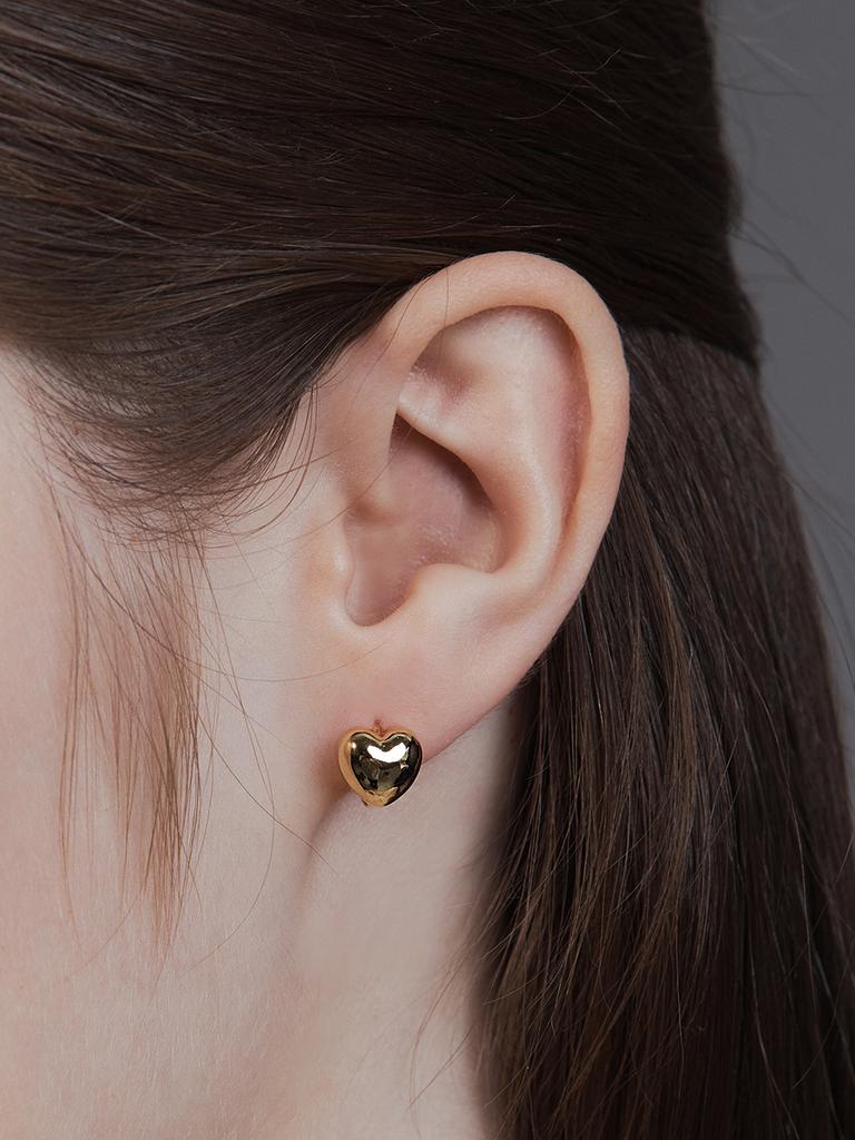 Hei Puffy Heart One-Touch Earring